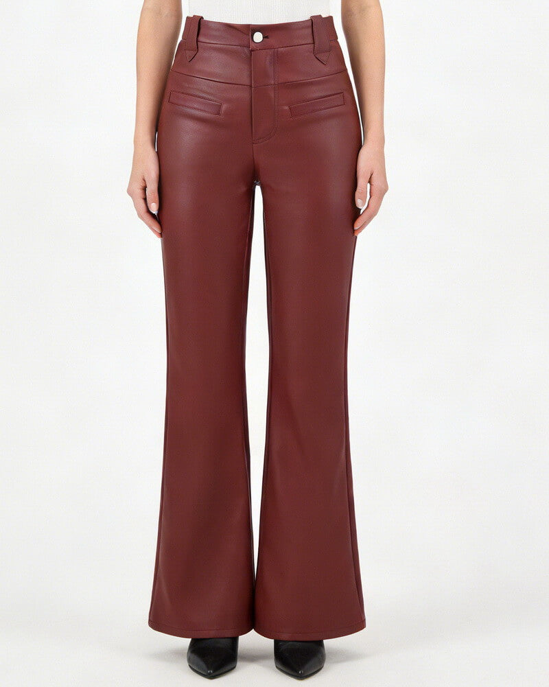 NURO Women's Low Waist PU Leather Pants