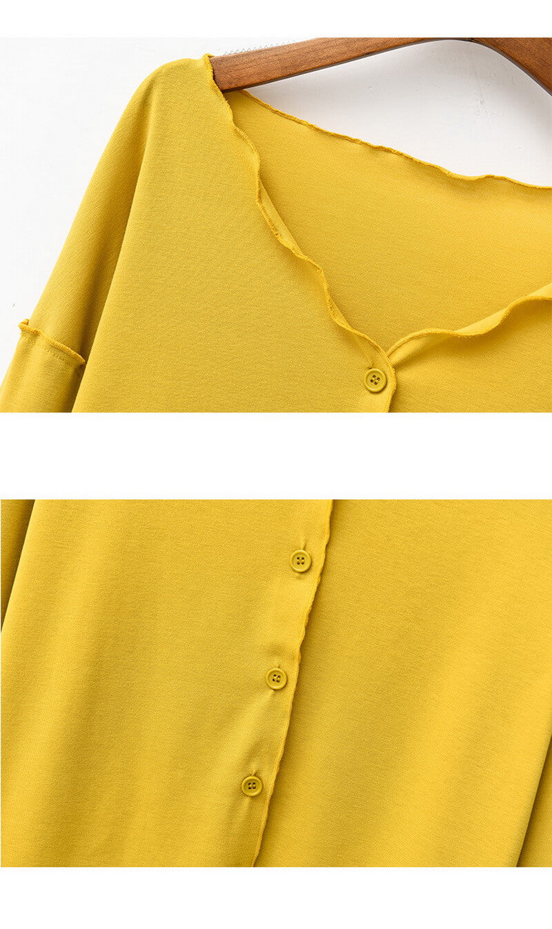 NURO Women's Modal Ribbed Loungewear Set, Lightweight Long Sleeve Button-Down Sleepwear, Ins Style Comfortable Pajamas for All Seasons