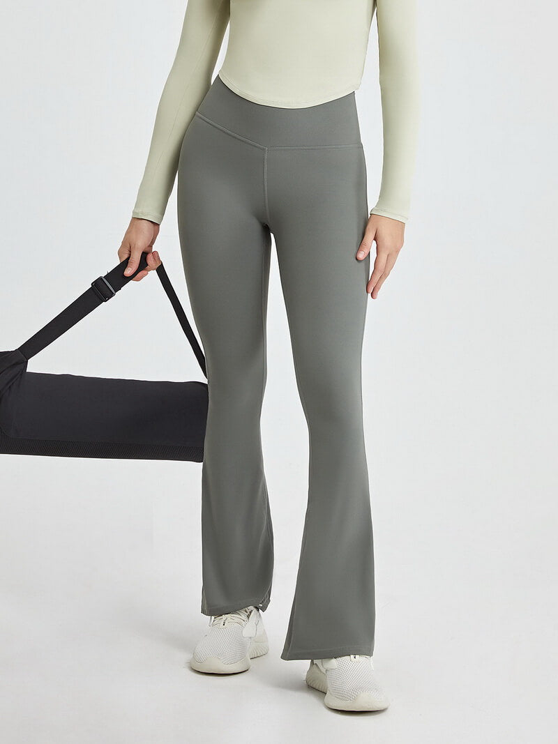 NURO Women's Naked Sensation High-Waist Flared Leggings