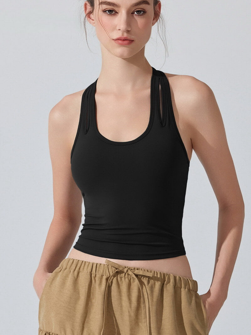 NURO Women's Nude Sensation Antibacterial Sports Bra with Removable Pads