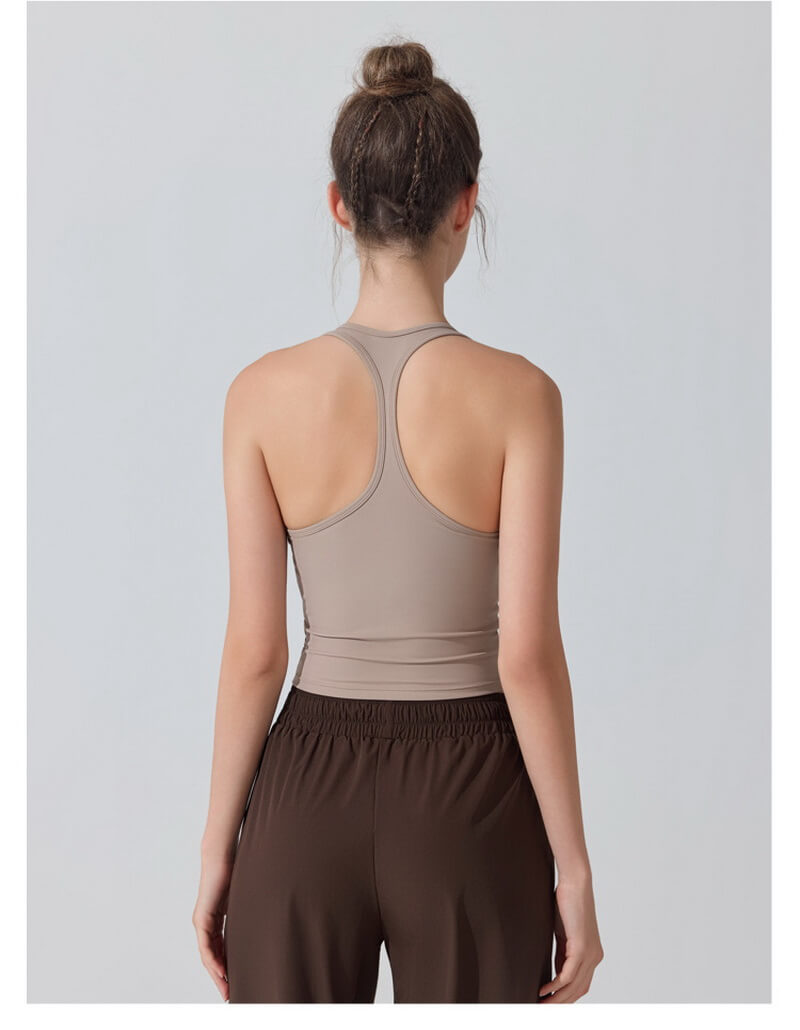 NURO Women's Nude Sensation Antibacterial Sports Bra with Removable Pads