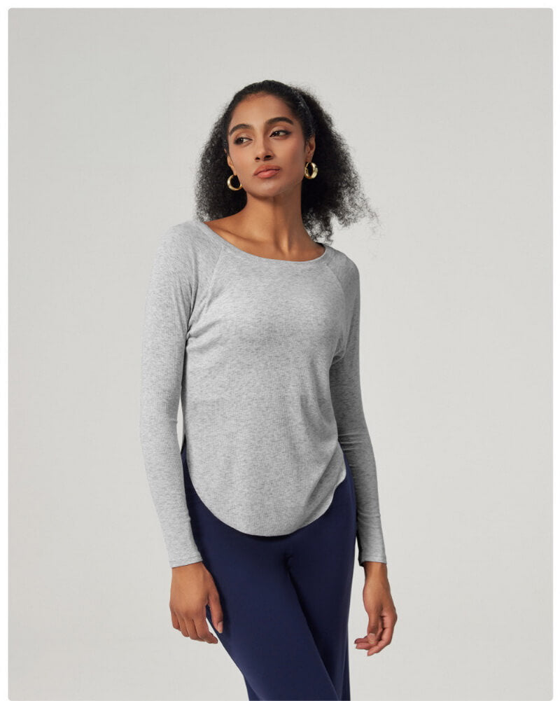 NURO Women's Off-Shoulder Modal Long Sleeve Top