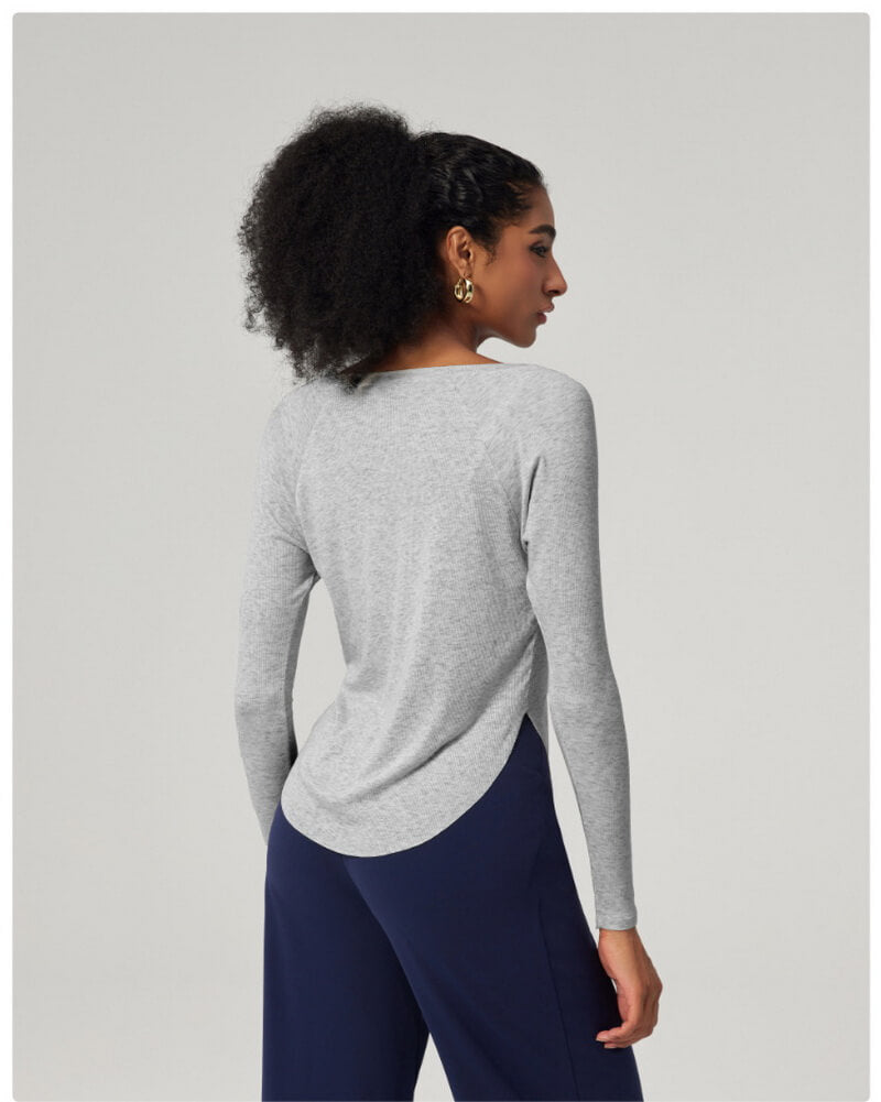 NURO Women's Off-Shoulder Modal Long Sleeve Top