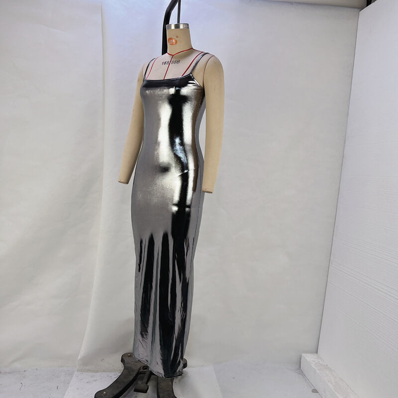 NURO Women's Off Shoulder Bodycon Midi Dress - Backless Sleeveless Slip Dress, Sexy Evening and Party Gown