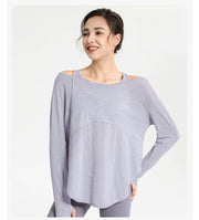 NURO Women's Oversized Burnout Texture Long Sleeve Cover-Up