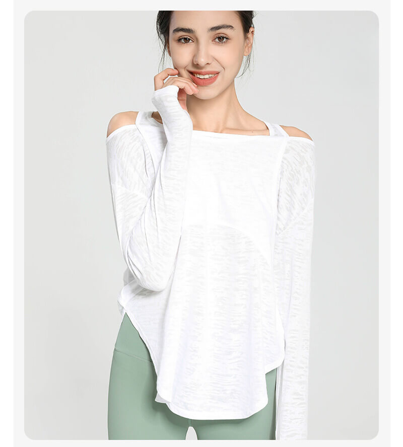 NURO Women's Oversized Burnout Texture Long Sleeve Cover-Up