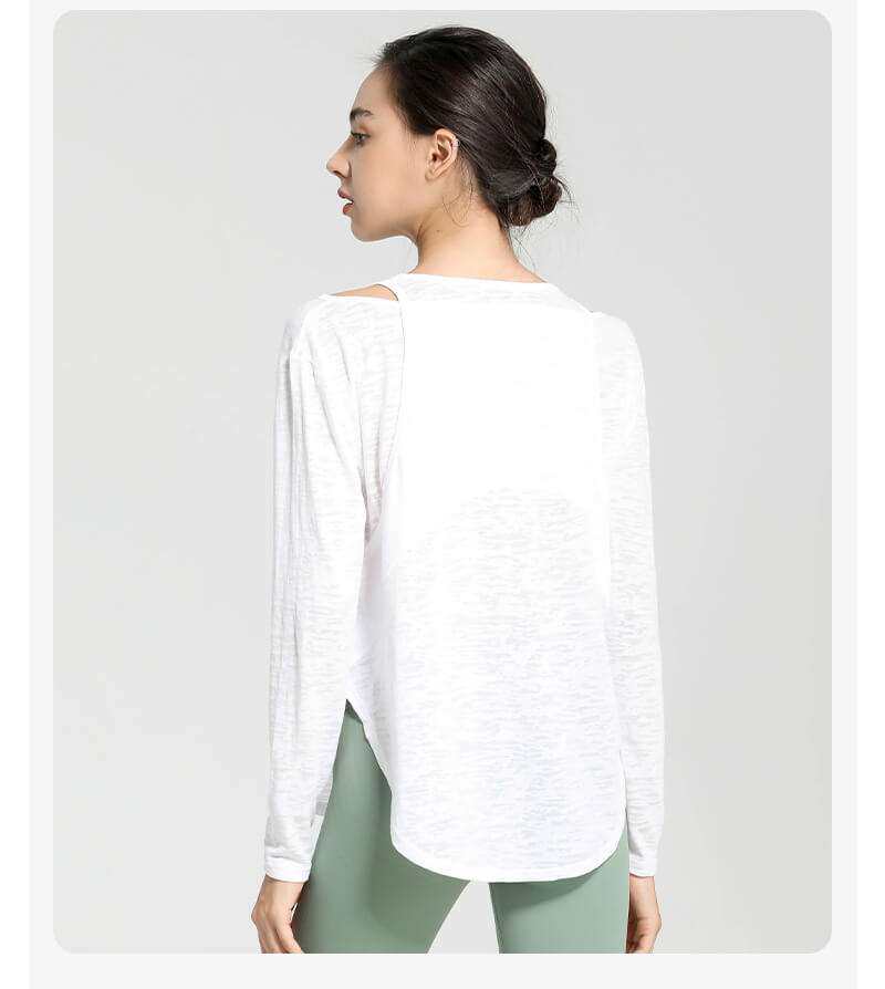 NURO Women's Oversized Burnout Texture Long Sleeve Cover-Up