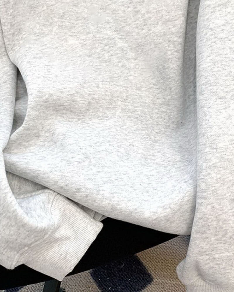 NURO Women's Oversized Crewneck Sweatshirt, Fleece Lined Long Sleeve Graphic Casual Pullover