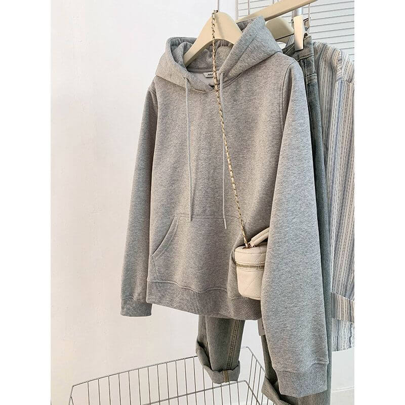 NURO Women's Oversized Hooded Pullover, Fleece Lined Long Sleeve Letter Graphic Sweatshirt