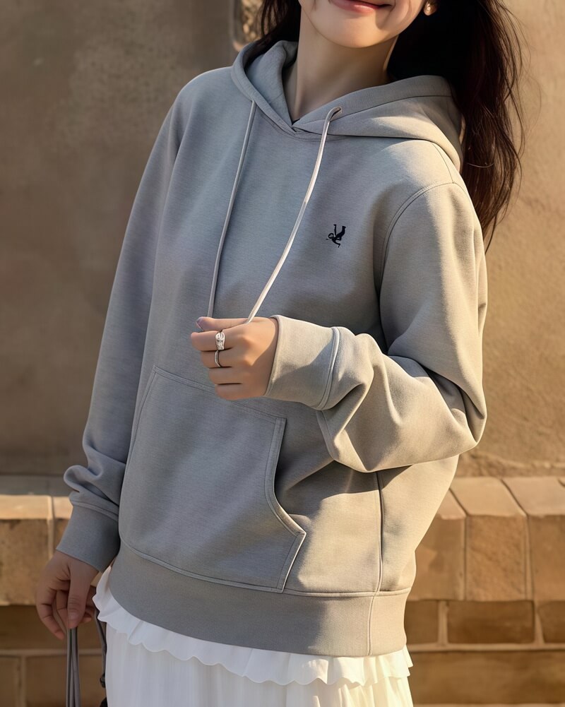 NURO Women's Oversized Hooded Pullover, Fleece Lined Long Sleeve Letter Graphic Sweatshirt