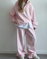 NURO Women's Oversized Hoodie and Drawstring Jogger Pants Set