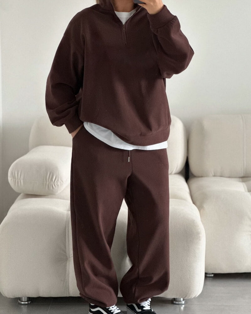 NURO Women's Oversized Hoodie and Drawstring Jogger Pants Set