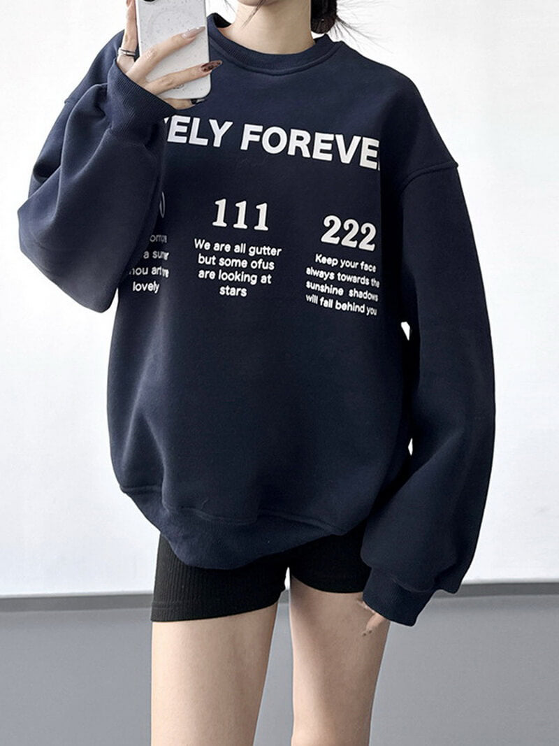 NURO Women's Oversized Tie Front Sweatshirt - Long Sleeve Drop Shoulder Top