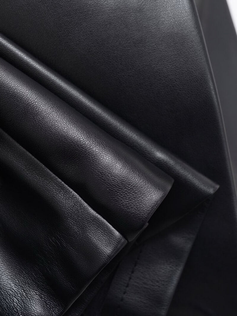 NURO Women's PU Leather High Slit Pencil Skirt