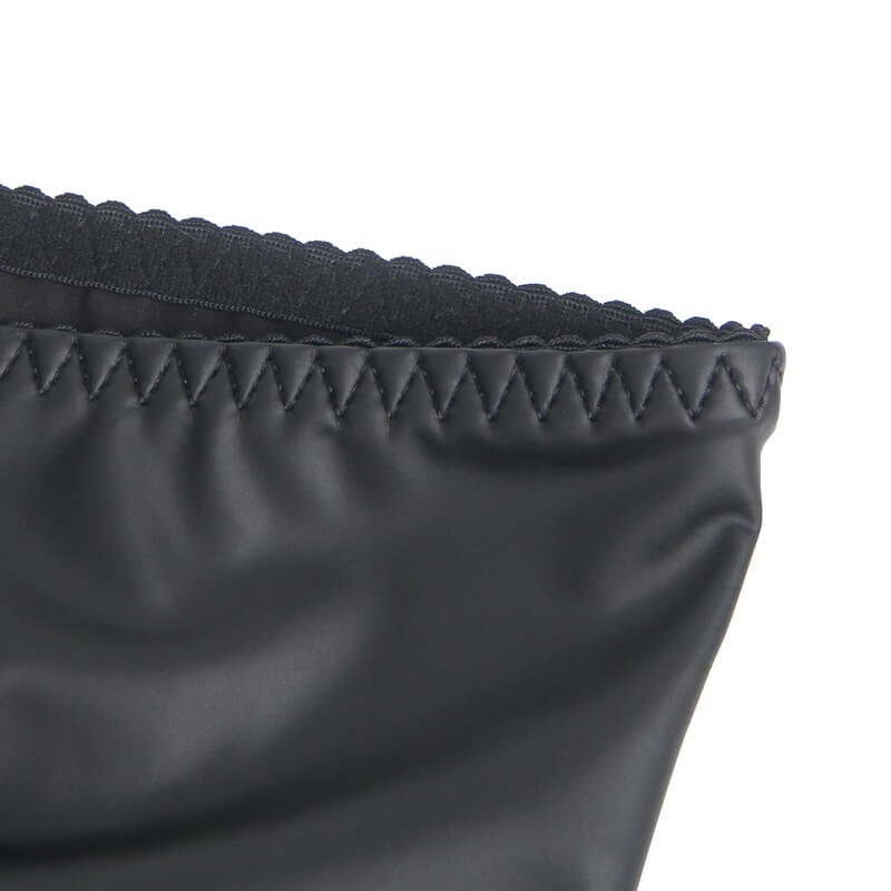NURO Women's PU Leather Stockings Crisscross Strap Detail