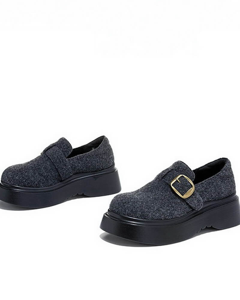 NURO Women's Platform Mary Jane Flats Round Toe Slip-On Casual Shoes