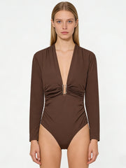 NURO Women's Pleated Detail Nylon Jumpsuit