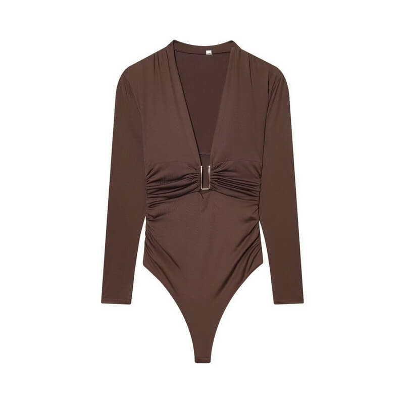 NURO Women's Pleated Detail Nylon Jumpsuit