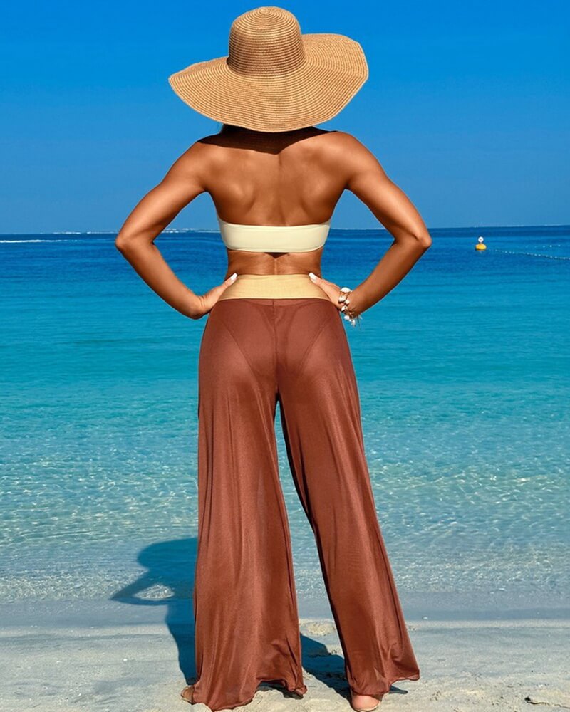 NURO Women's Rash Guard Bikini Three-Piece Set