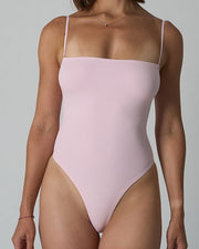 NURO Women's Removable Strap Camisole Bodysuit, Lightweight Slimming One-Piece