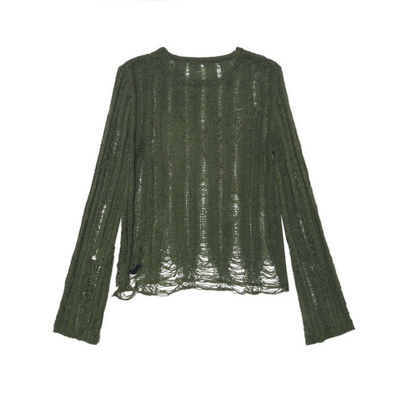 NURO Women's Retro Long Sleeve Knit Top, Slim Fit Statement Sweater