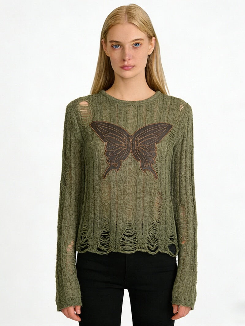 NURO Women's Retro Long Sleeve Knit Top, Slim Fit Statement Sweater