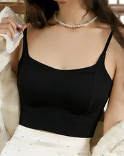 NURO Women's Seamless Bandeau Bra, Thin Cup T-Shirt Style Bralette