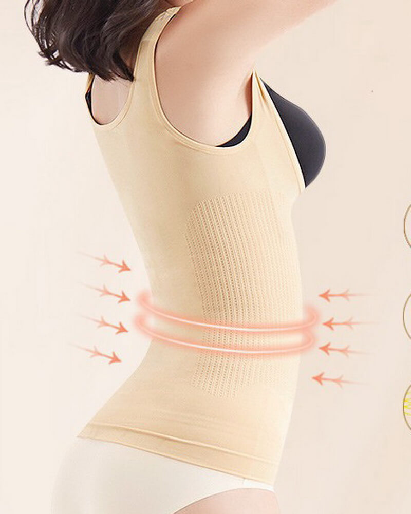 NURO Women's Seamless Cami Tank Top, Slimming Tummy Control Vest for Everyday Wear