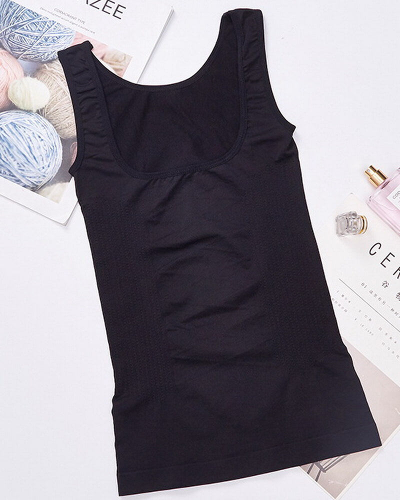 NURO Women's Seamless Cami Tank Top, Slimming Tummy Control Vest for Everyday Wear