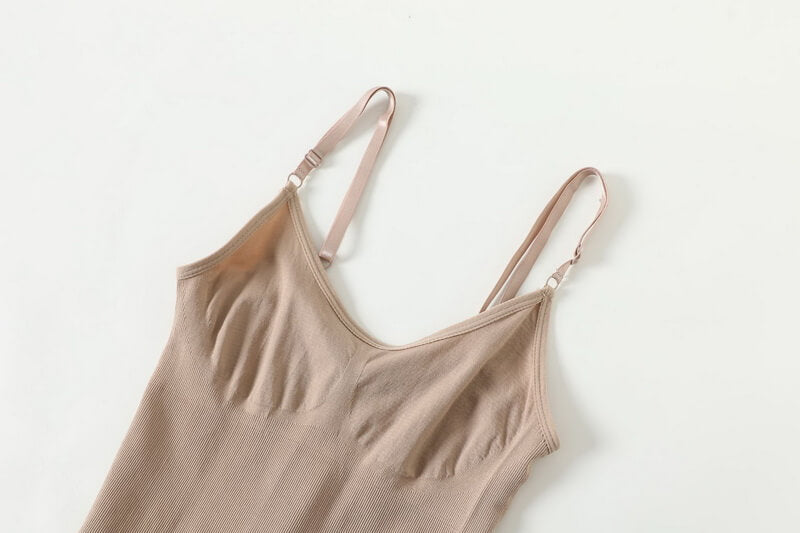 NURO Women's Seamless Cami with Built-In Bra, Lifting Tummy Control Camisole