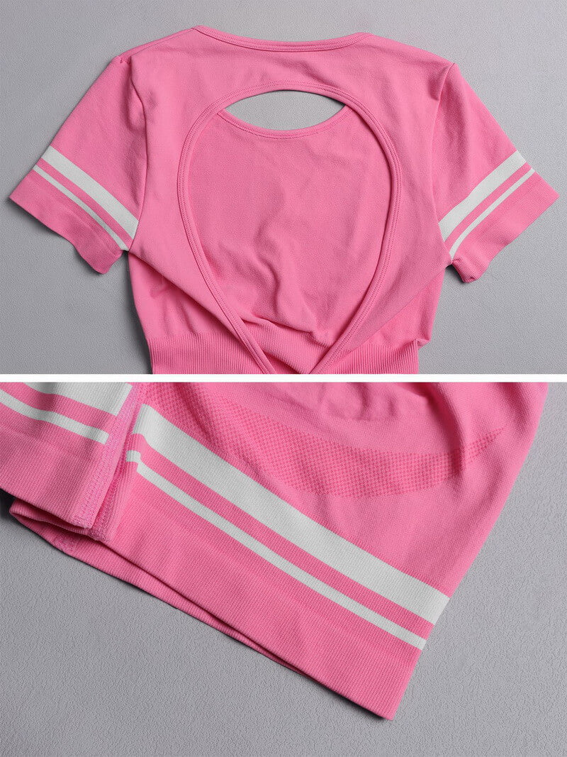 NURO Women's Seamless Color Block Workout Bodysuit