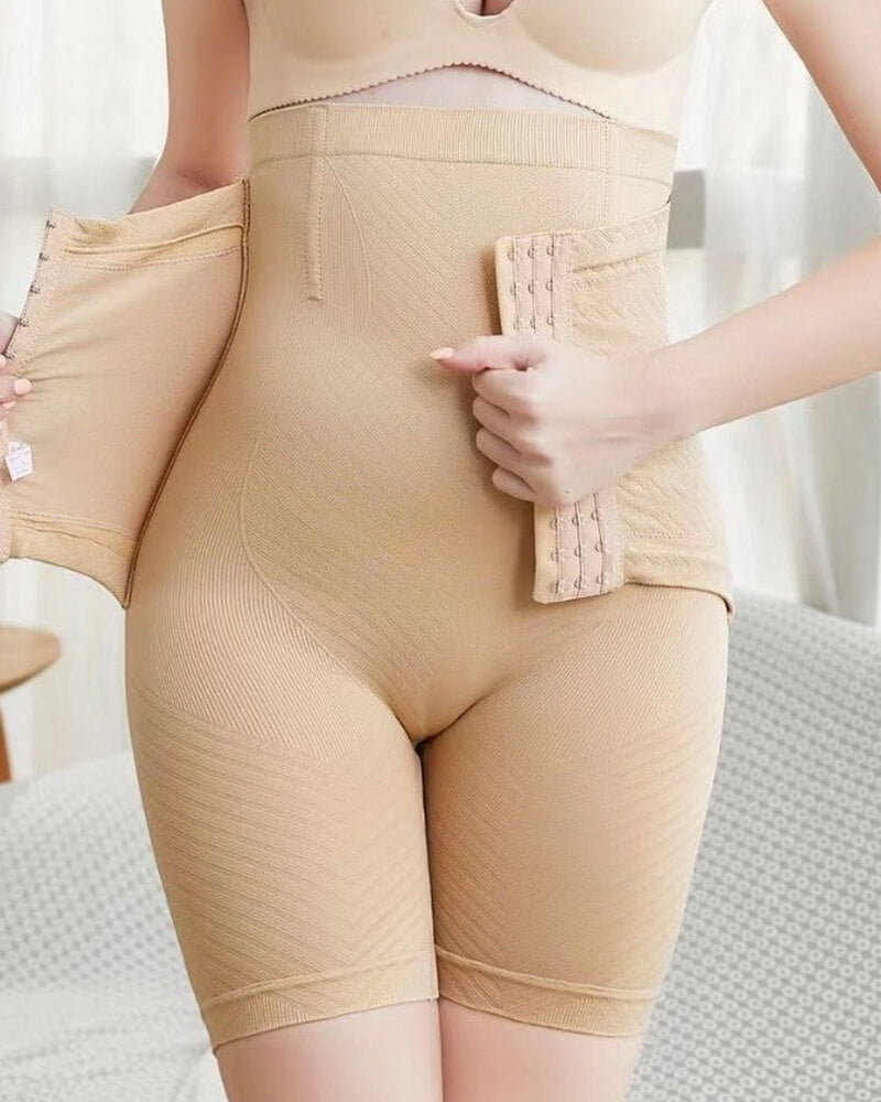 NURO Women's Seamless High-Waist Sculpting Shorts with Hook Closure