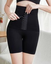 NURO Women's Seamless High-Waist Sculpting Shorts with Hook Closure