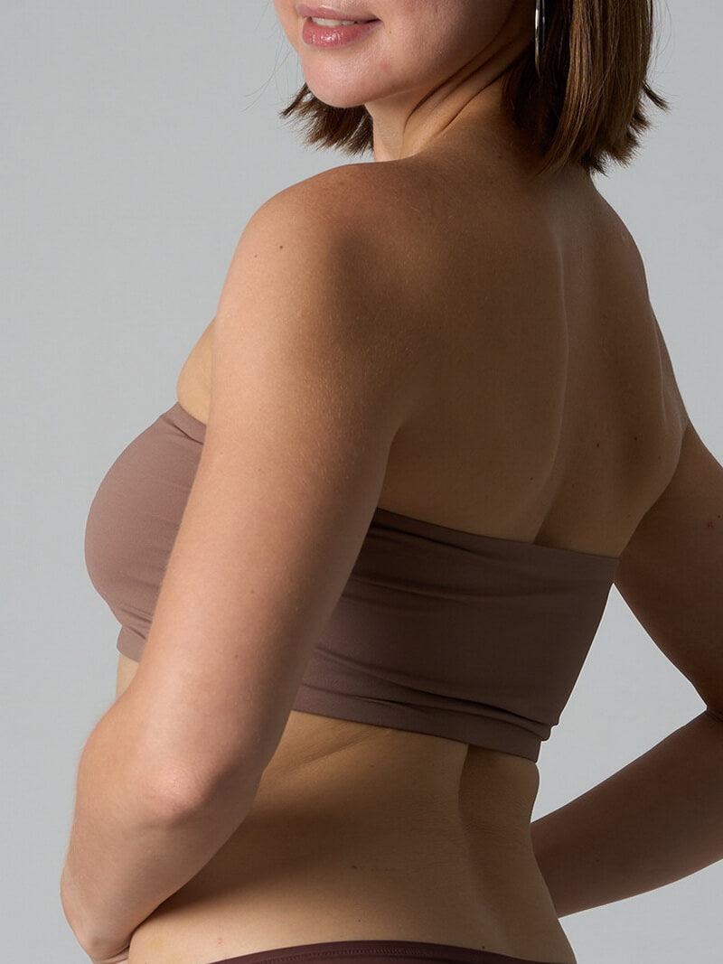 NURO Women's Seamless Strapless Tube Bra, Light Support Bandeau Bralette