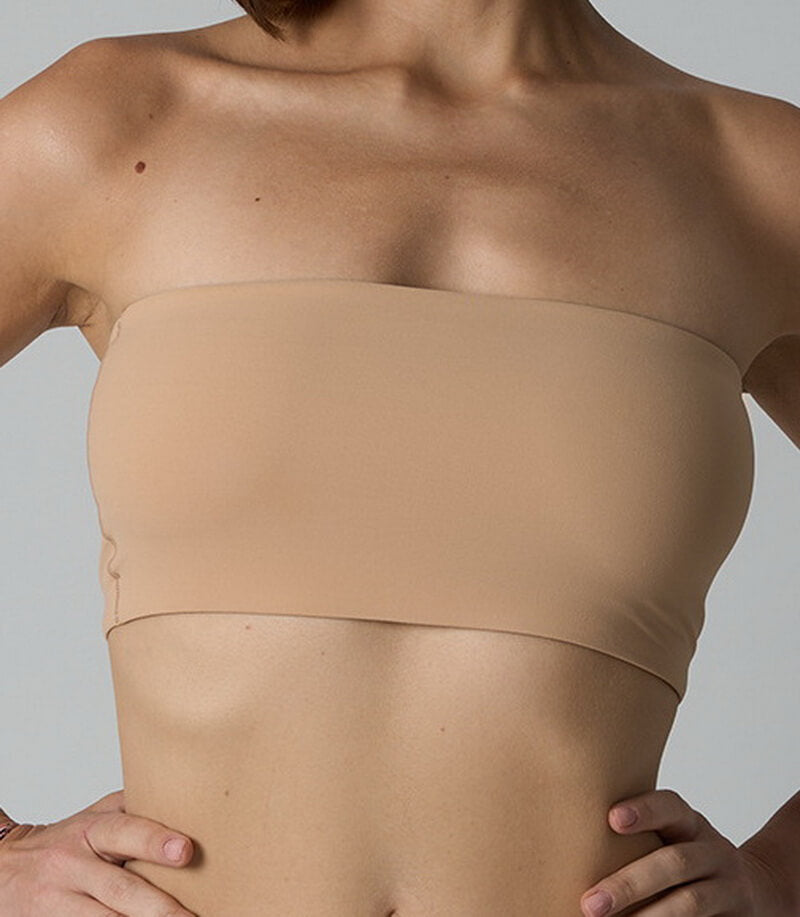 NURO Women's Seamless Strapless Tube Bra, Light Support Bandeau Bralette