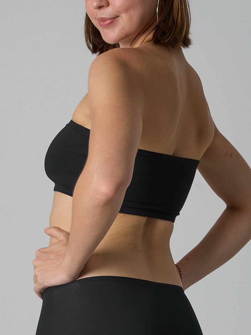 NURO Women's Seamless Strapless Tube Bra, Light Support Bandeau Bralette