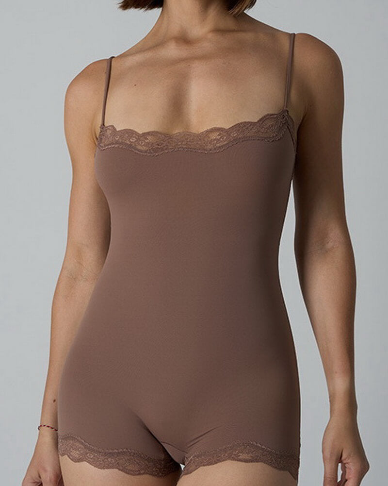 NURO Women's Seamless Workout Bodysuit, Sculpting High-Neck Unitard with Adjustable Straps