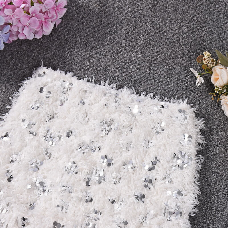 NURO Women's Sequin Leopard Print High-Slit Bodycon Skirt - Stretchy Mini, Elastic Waist, Streetwear, Party, Outdoor