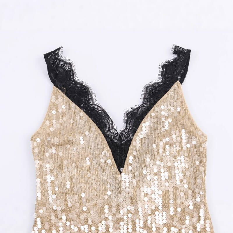 NURO Women's Sequin Lace Evening Gown