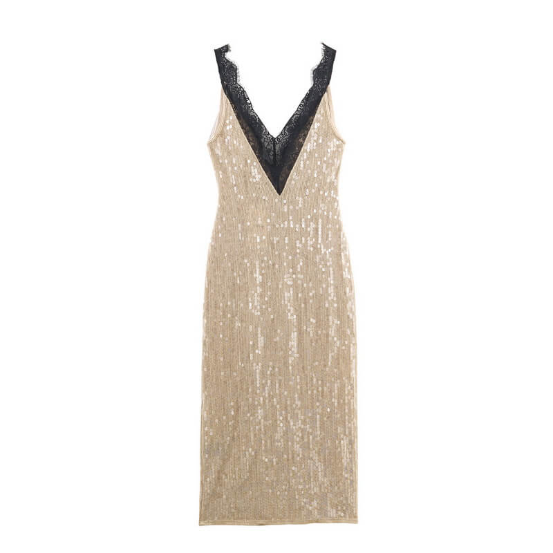 NURO Women's Sequin Lace Evening Gown