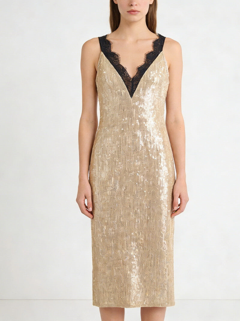 NURO Women's Sequin Lace Evening Gown