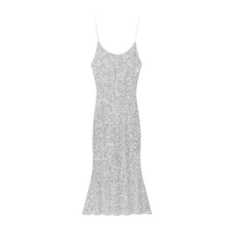 NURO Women's Sequin Slip Dress