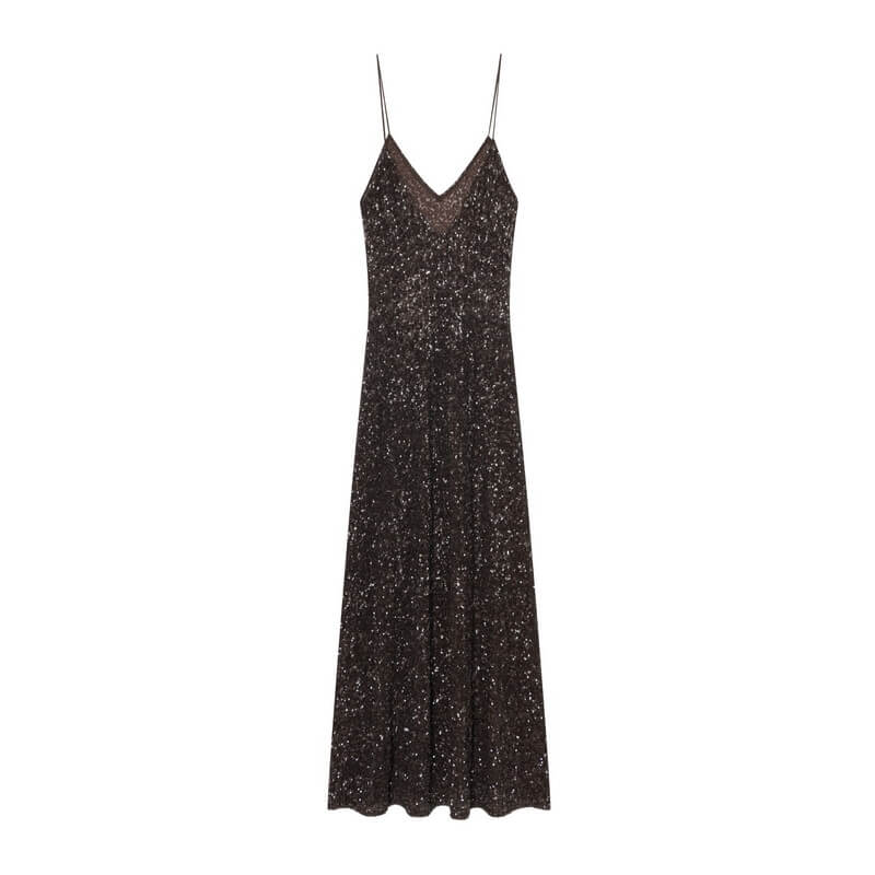 NURO Women's Sequin Slip Dress