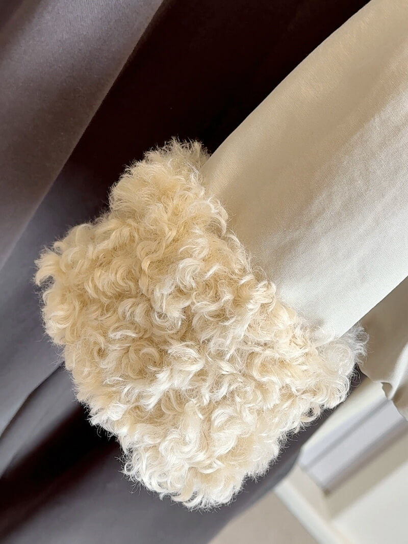 NURO Women's Sherpa Lined Zip-Up Jacket – Oversized Fleece Coat with Large Collar