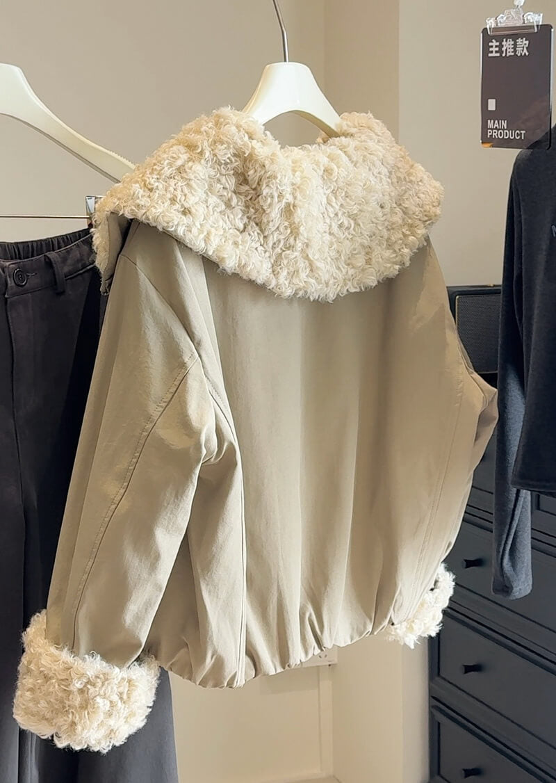 NURO Women's Sherpa Lined Zip-Up Jacket – Oversized Fleece Coat with Large Collar