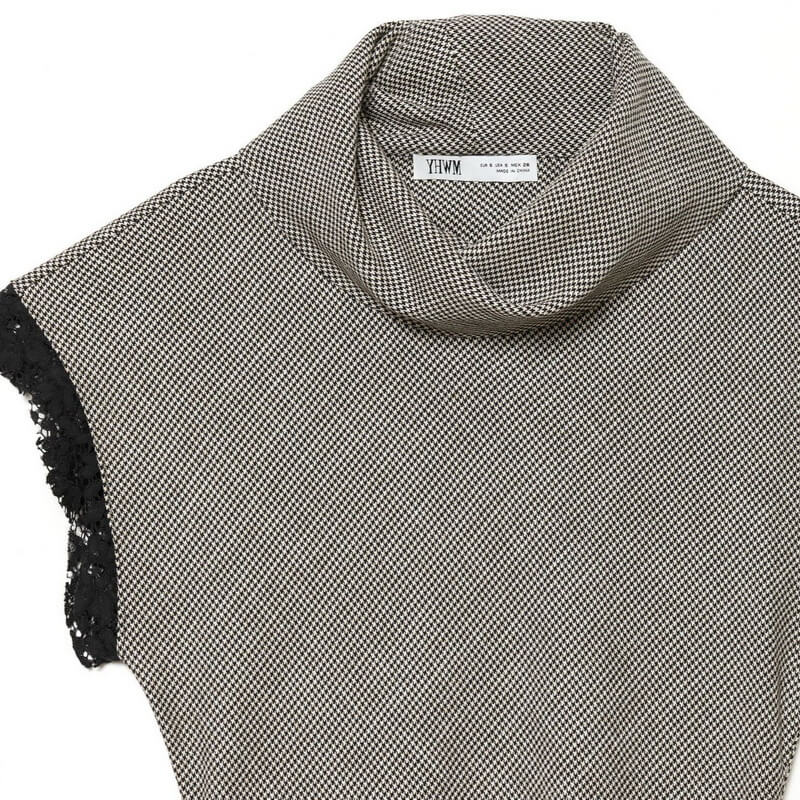 NURO Women's Short Sleeve Mock Neck Top - Waffle Knit Casual Shirt