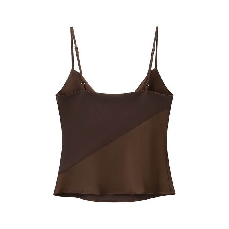 NURO Women's Silk-Look Lace Trim Bustier Top