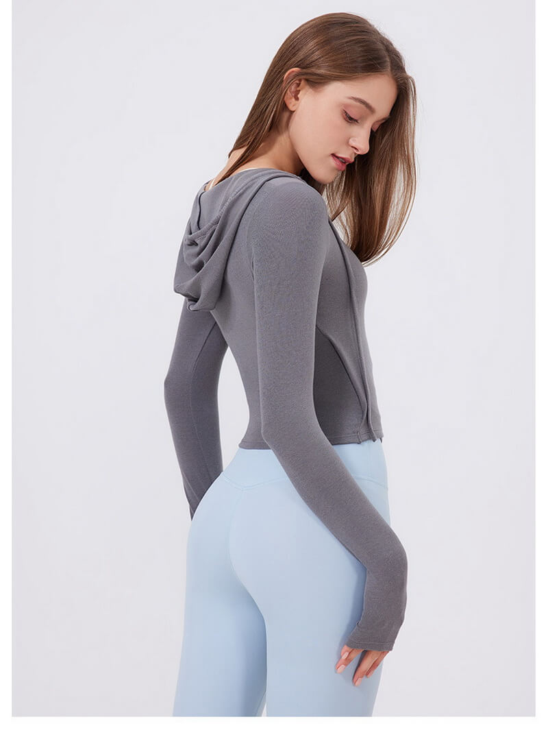 NURO Women's Slim-Fit Long Sleeve Workout Tee