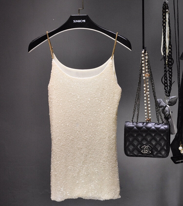 NURO Women's Sparkly Blazer Short Lapel Vest Sequin Performance Top with V-Neck Long Sleeves