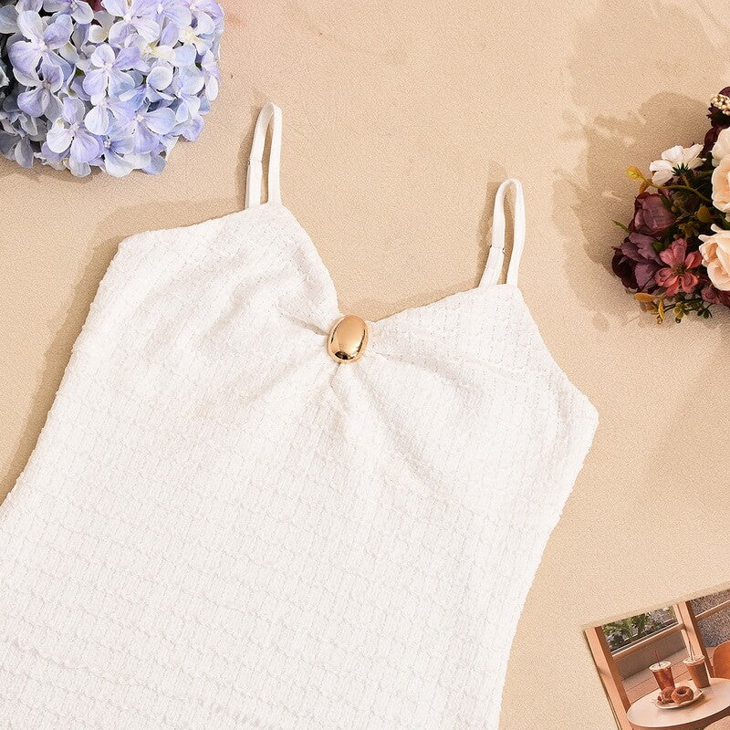 NURO Women's Strapless 3D Textured Slip Dress - Double Layer, Bodycon Fit, Slit, Evening Gown